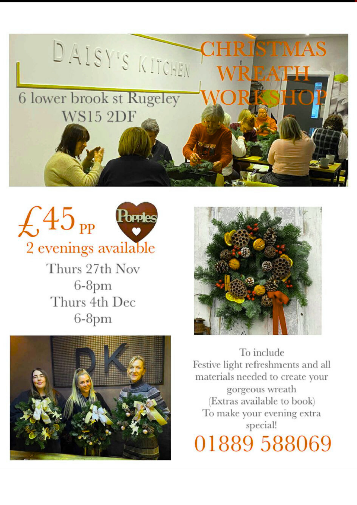 Wreath Making Workshop Rugeley